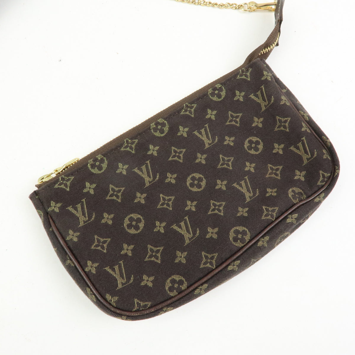 Louis Vuitton Monogram Mini Lin Bucket PM Canvas Tote Bag Ebene M95226