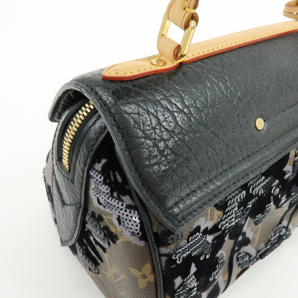 Louis Vuitton Monogram Fleur de Jais Carrousel Hand Bag M40434