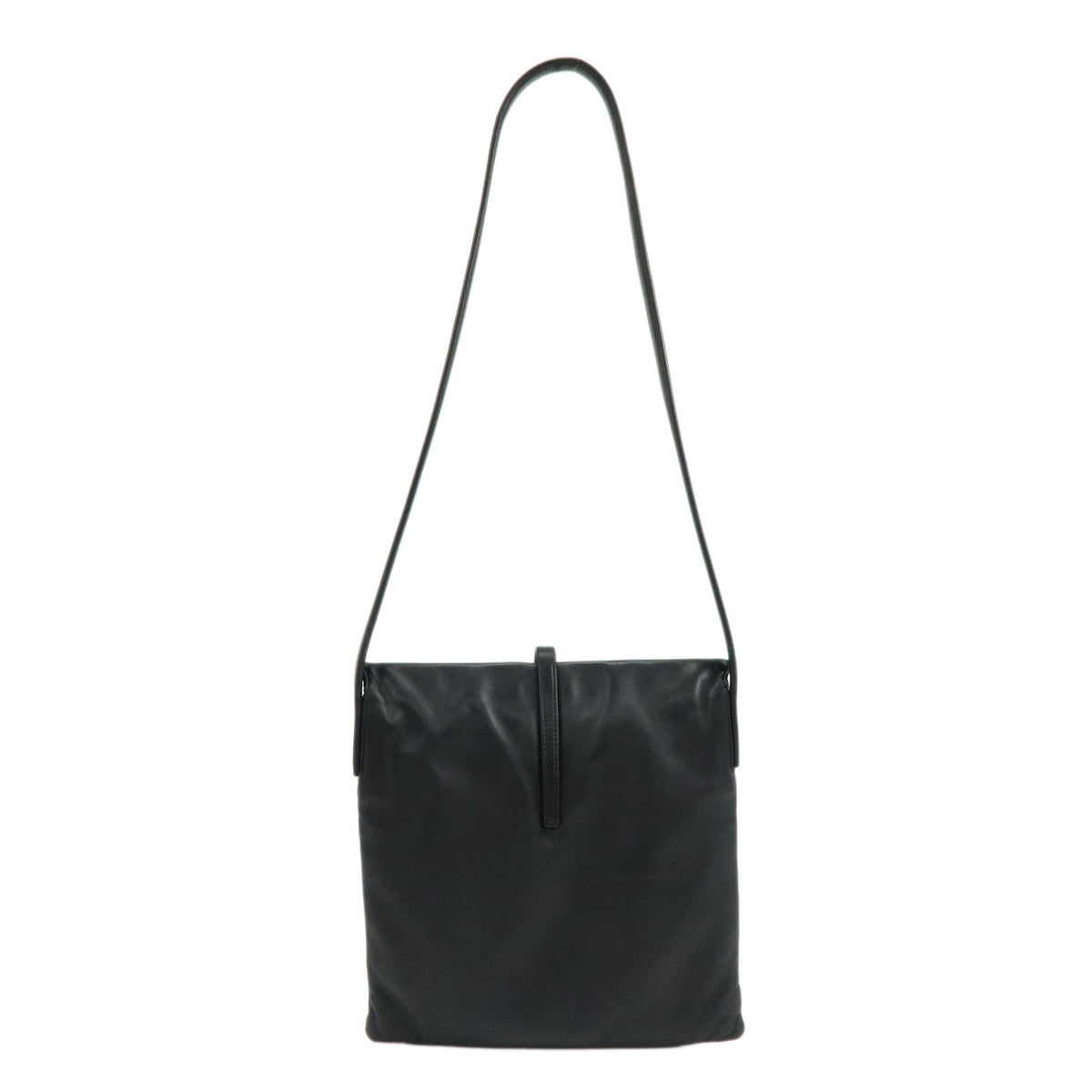 LOEWE Anagram Nappa Leather Flat Shoulder Bag Crossbody Bag Black
