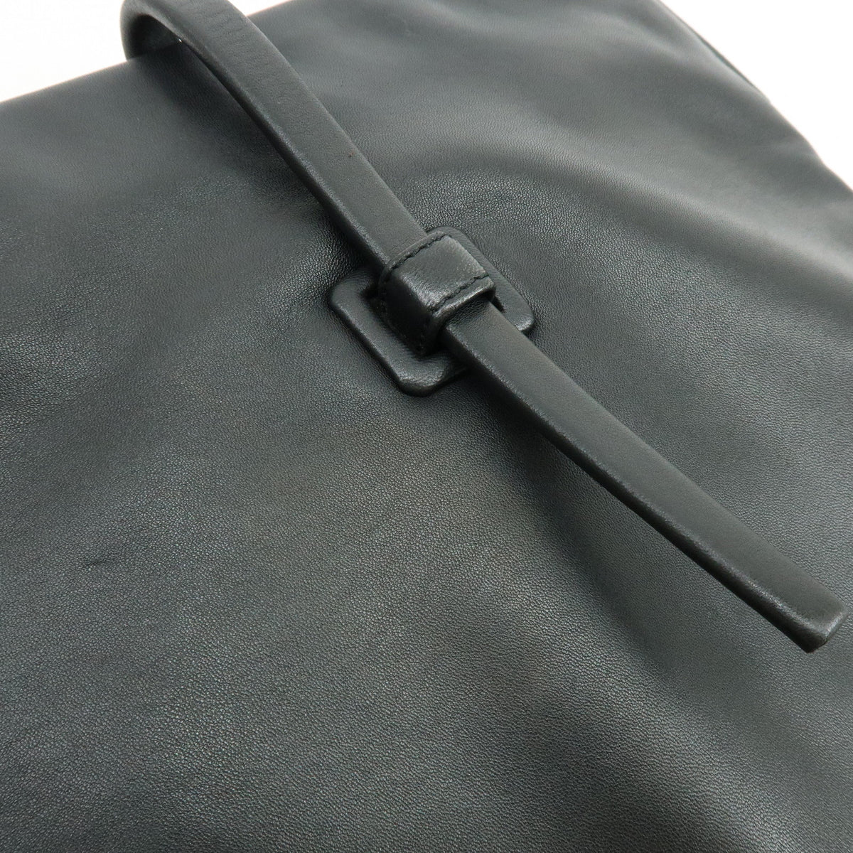 LOEWE Anagram Nappa Leather Flat Shoulder Bag Crossbody Bag Black