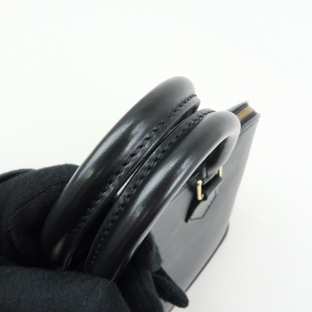 Louis Vuitton Epi Alma Leather Hand Bag Noir Black M52142