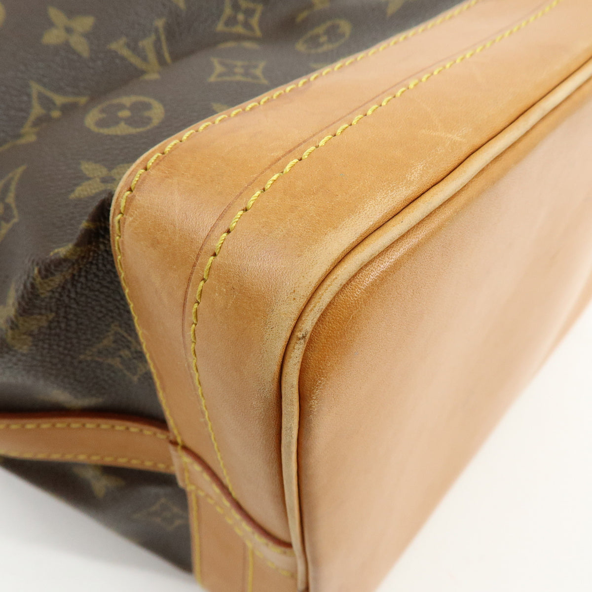 Louis Vuitton Monogram Noe Canvas Leather Shoulder Bag Brown M42224