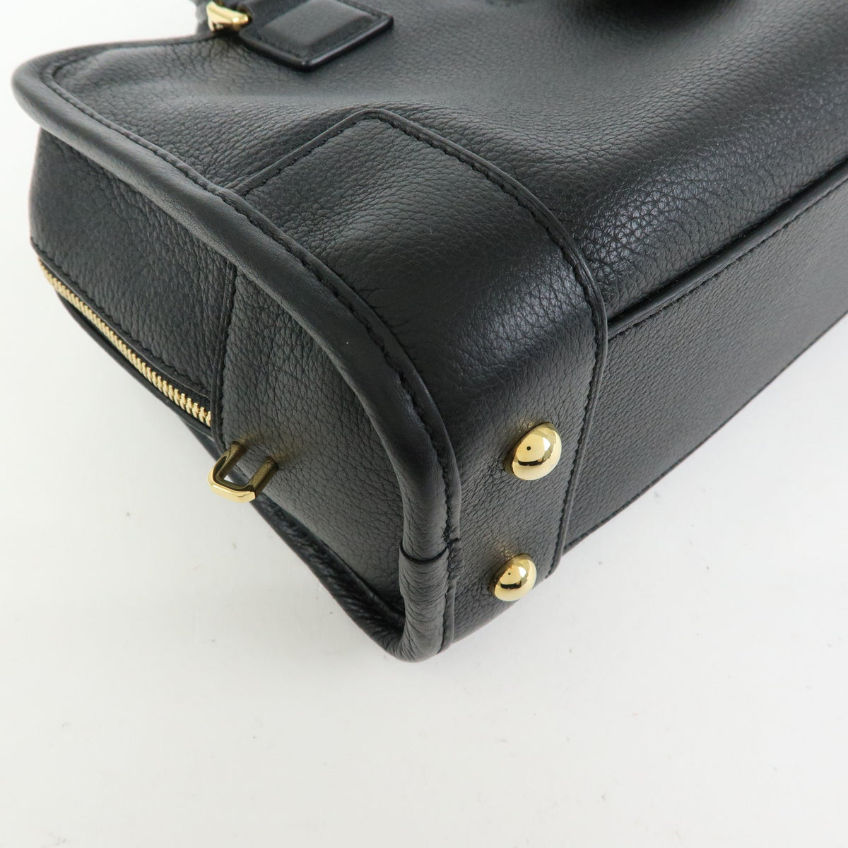 LOEWE Anagram Amazona 23 Leather Hand Bag Shoulder Bag Black