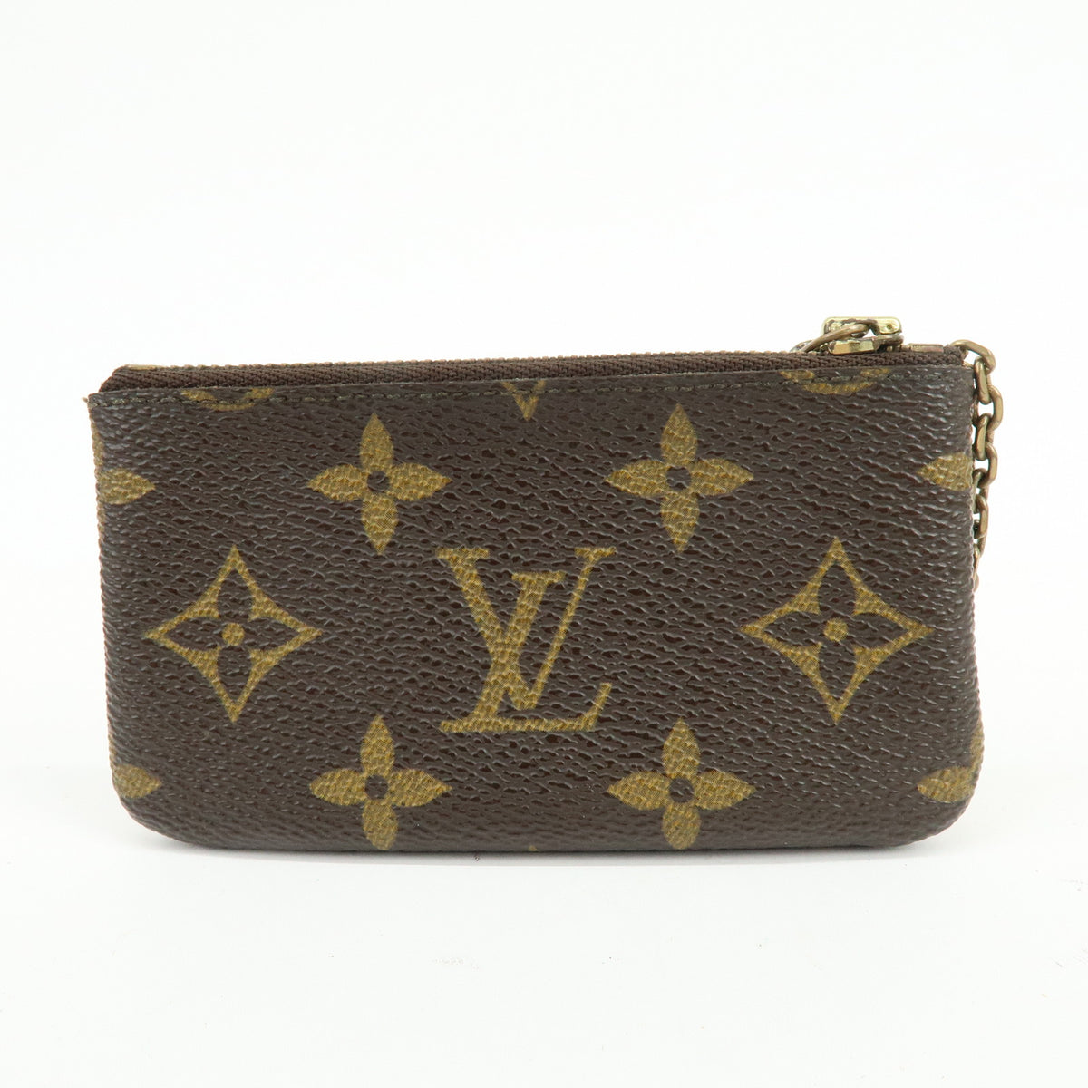 Louis Vuitton Monogram Pochette Cles Coin Case Key Case Brown M62650