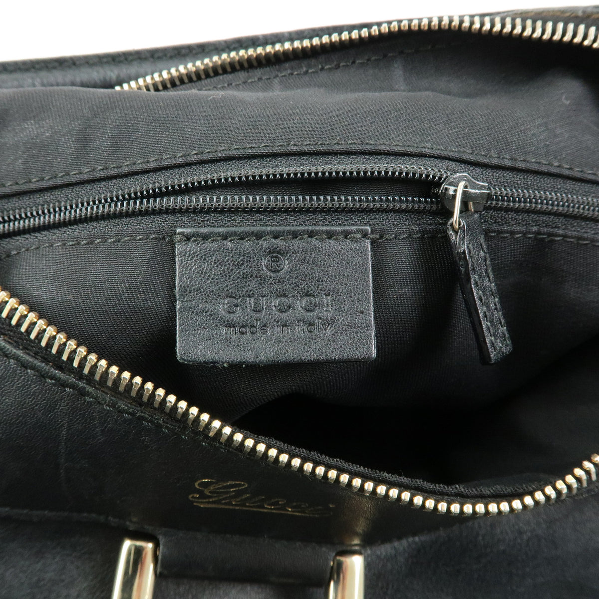 GUCCI Abbey Leather Shoulder Bag Hand Bag Black 189833