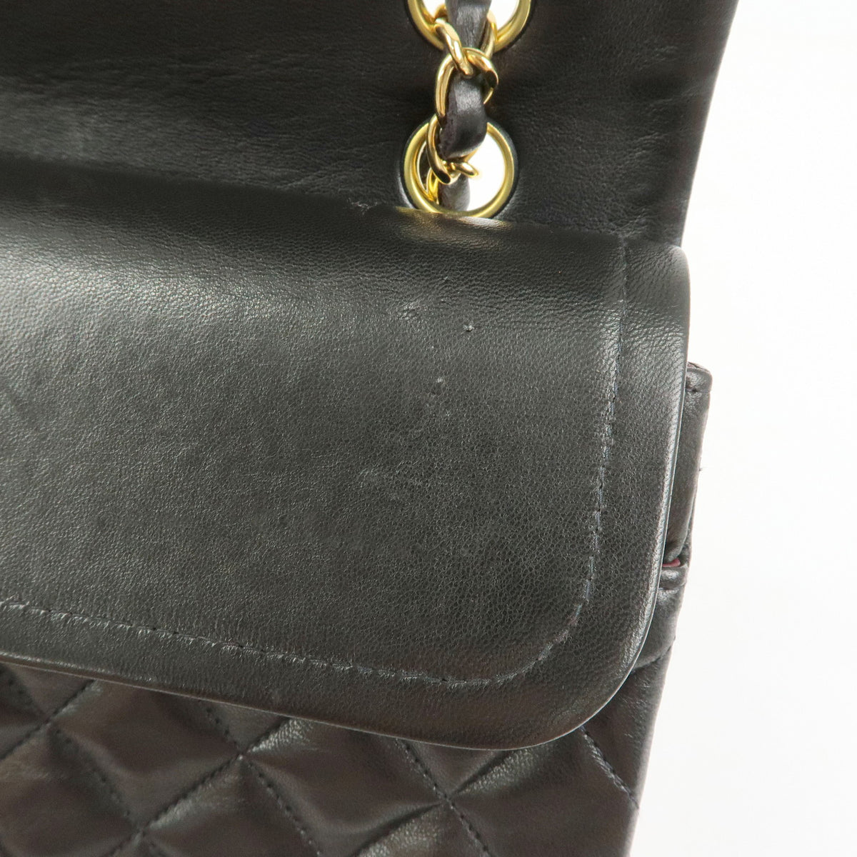 CHANEL Matelasse 25 Lamb Skin Double Flap Chain Shoulder Bag A01112