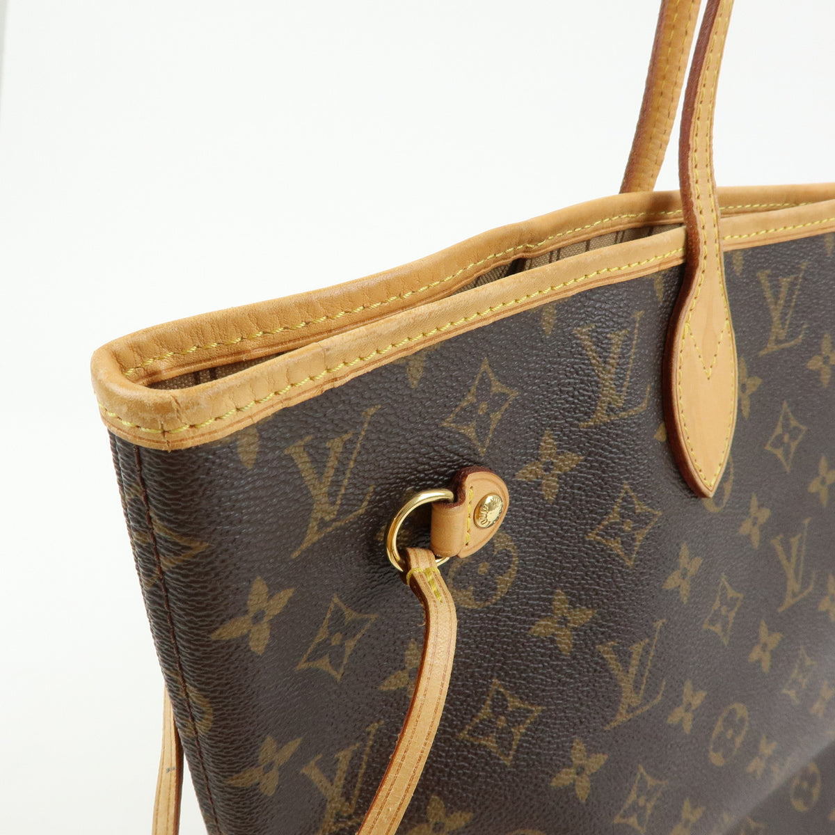 Louis Vuitton Monogram Neverfull MM Tote Shoulder Bag Brown M40156