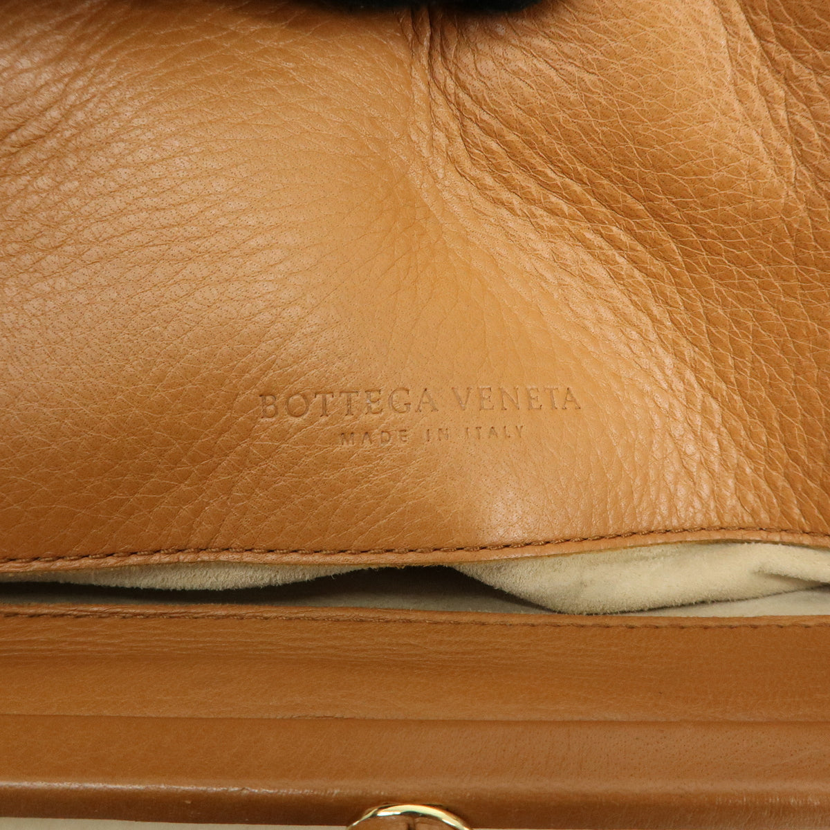 BOTTEGA VENETA Intrecciato Leather Shoulder Bag Hand Bag Brown