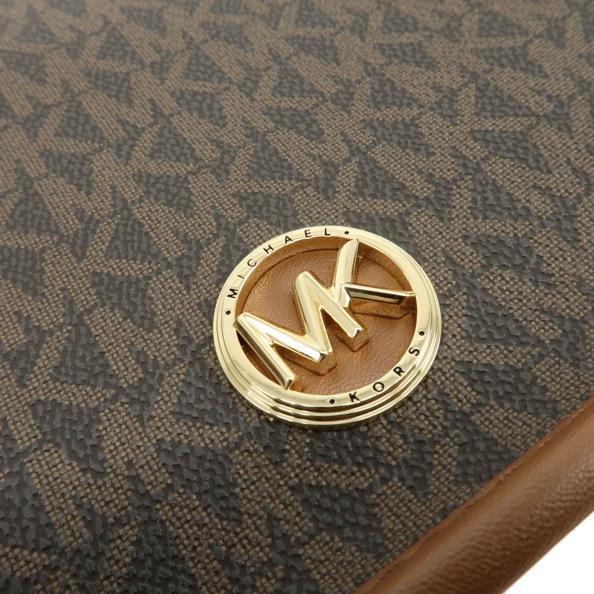 MICHAEL KORS LUISA Large Signature Logo Shoulder Bag Brown 30R4G99M3V