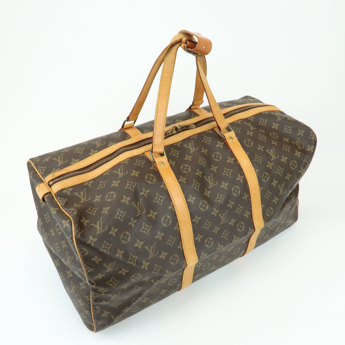 Louis Vuitton Monogram Sac Souple 55 Boston Bag Brown M41622