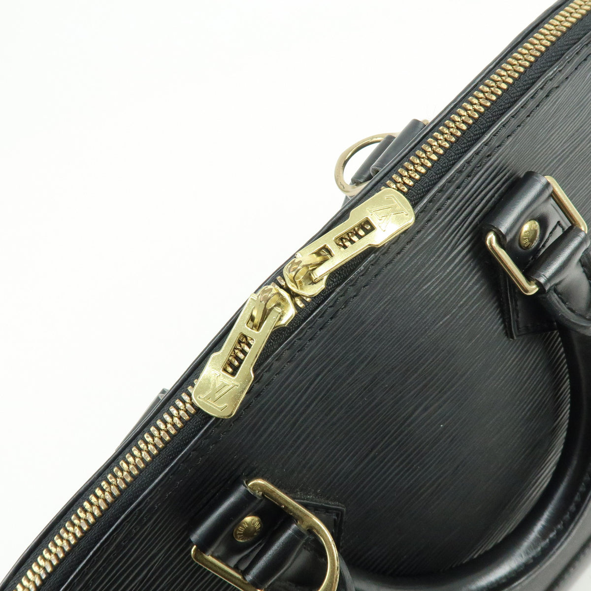 Louis Vuitton Epi Alma PM Leather Hand Bag Noir Black M52142