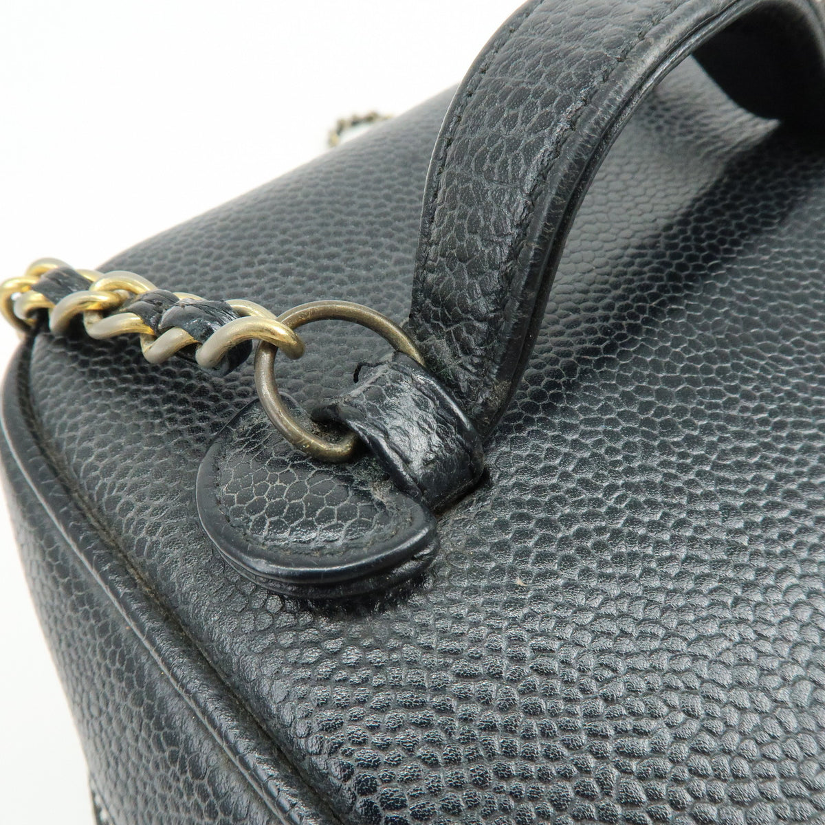 CHANEL COCO Mark Caviarskin Vanity Bag Chain Strap Hand Bag A01998 Lot