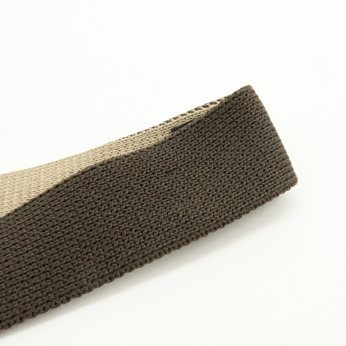 HERMES Silk 100% Knit Tie Brown Beige Green