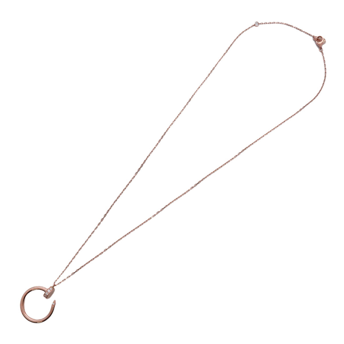 Cartier Juste un Clou 14P Diamond Necklace K18 750PG Rose Gold