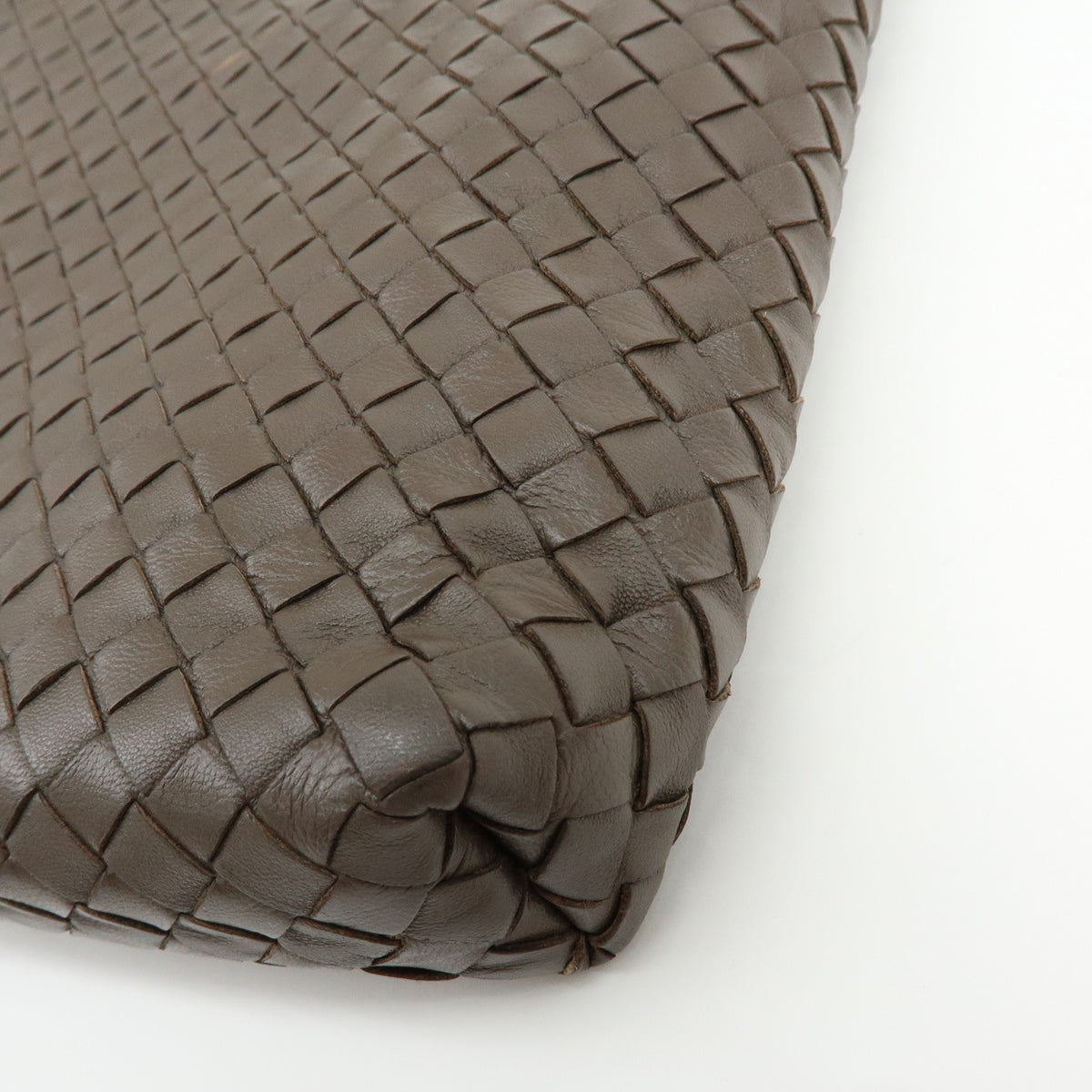 BOTTEGA VENETA Intrecciato Leather Shoulder Crossbody Bag Brown 179330