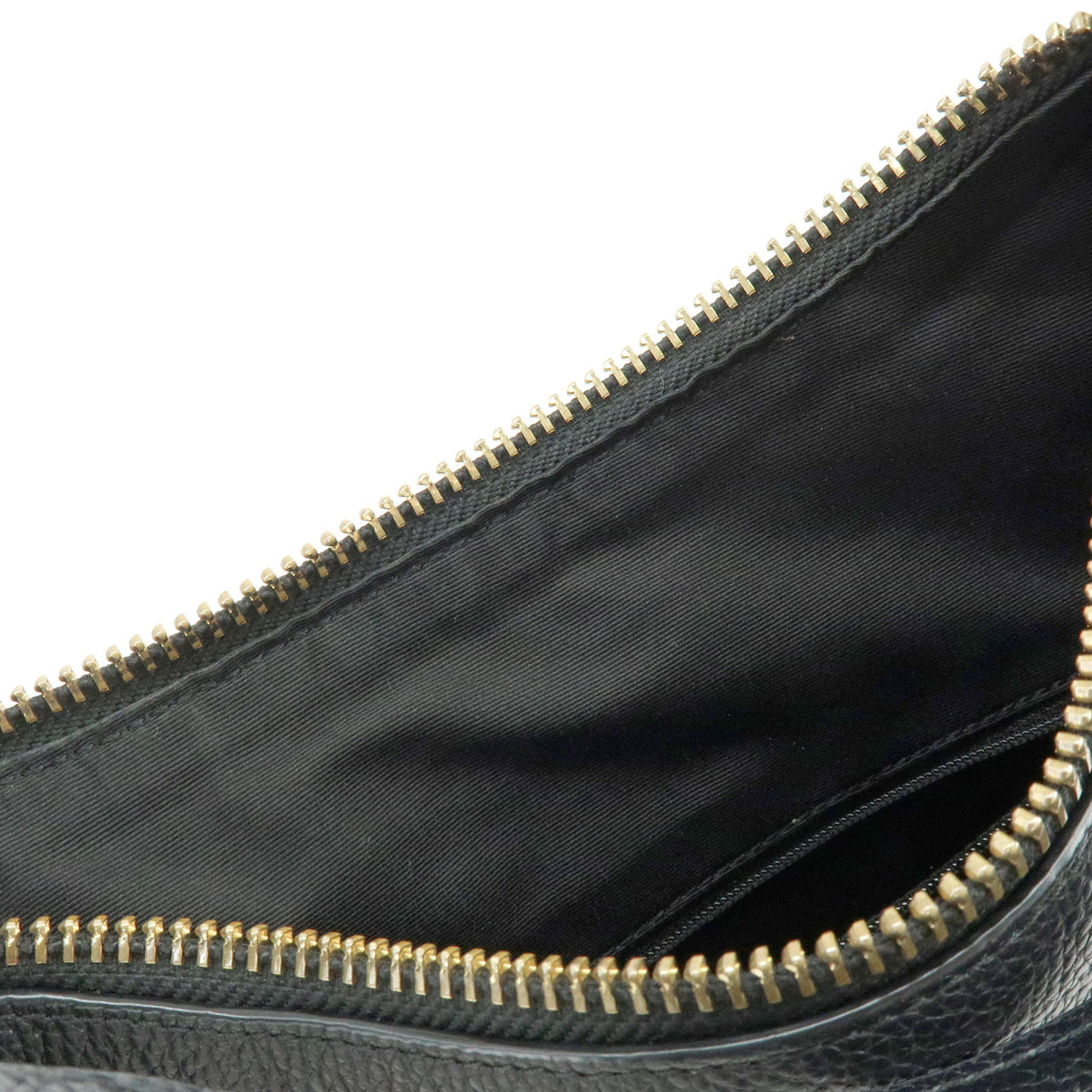 COACH Logo Leather 2Way Shoulder Bag Hand Bag Black