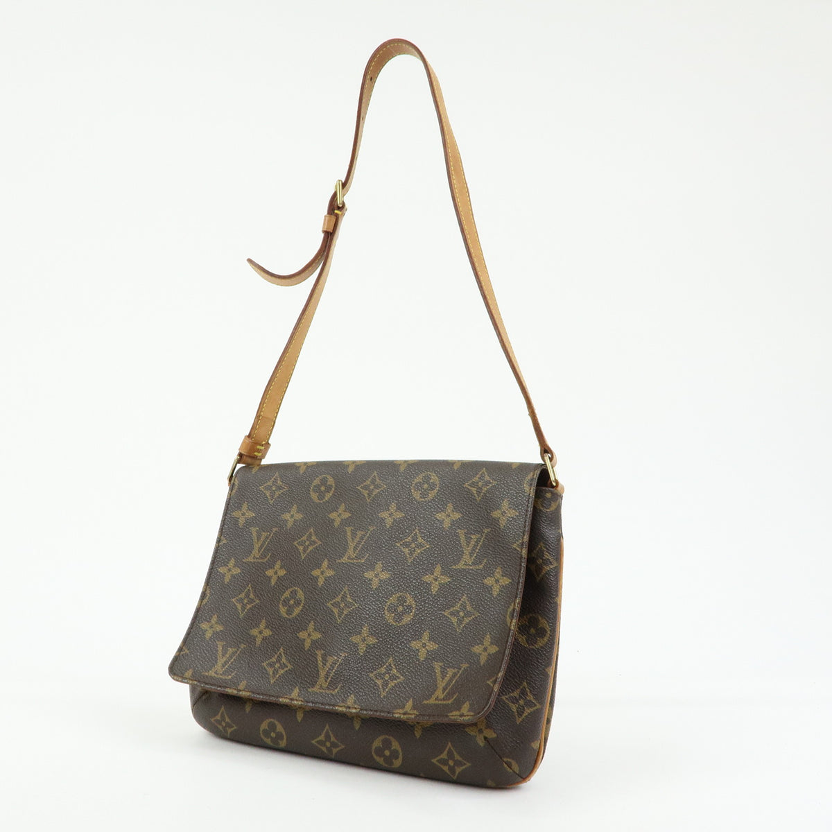 Louis Vuitton Monogram Musette Tango Short Shoulder Bag Brown M51257