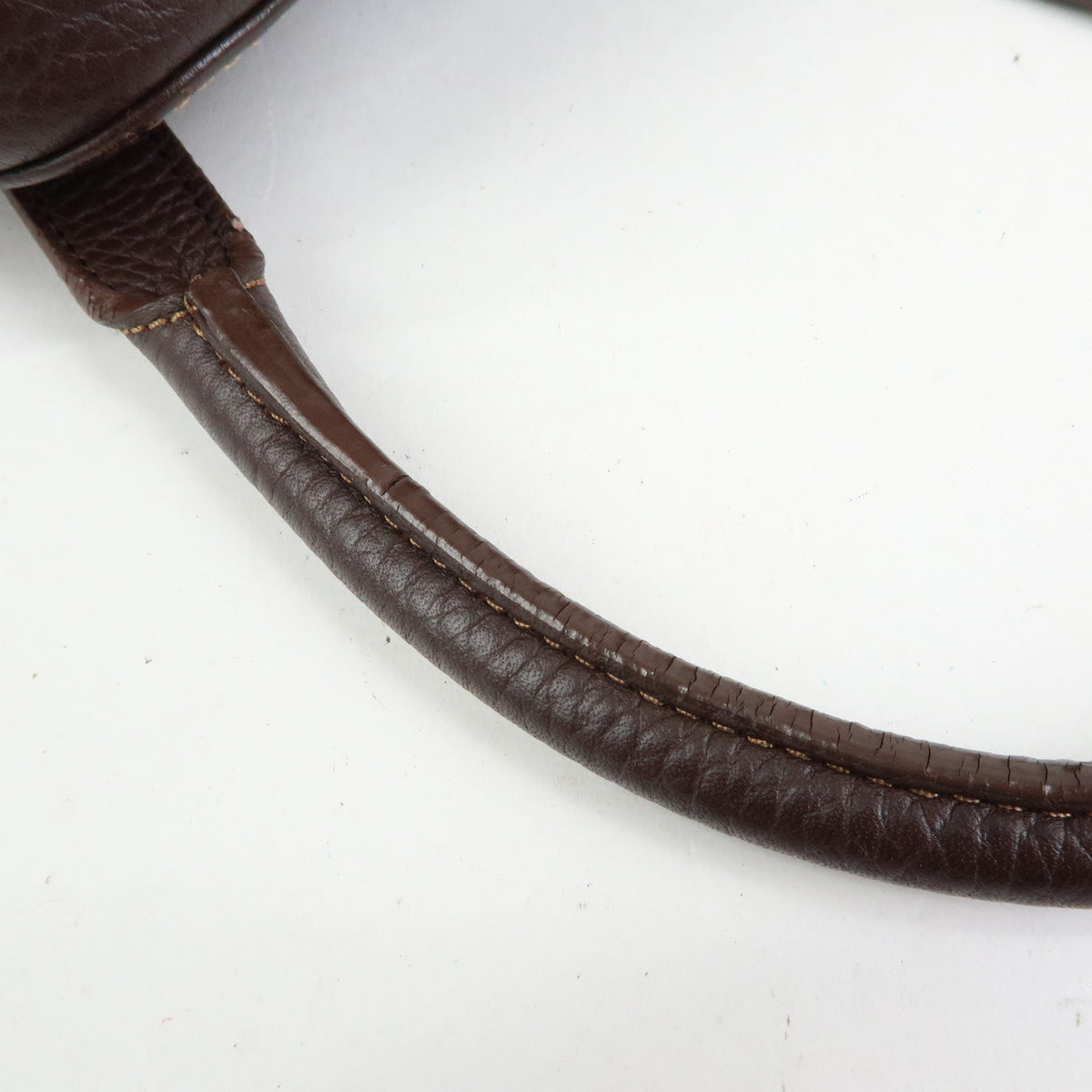 LOEWE Senda Leather Hand Bag Dark Brown