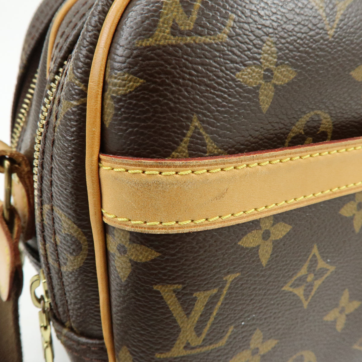 Louis Vuitton Monogram Reporter PM Shoulder Crossbody Bag Brown M45254