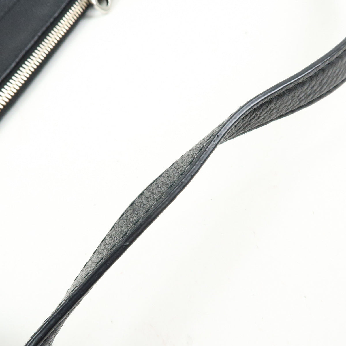 BALLY Perforated Leather Shoulder Bag Crossbody Bag Black Red