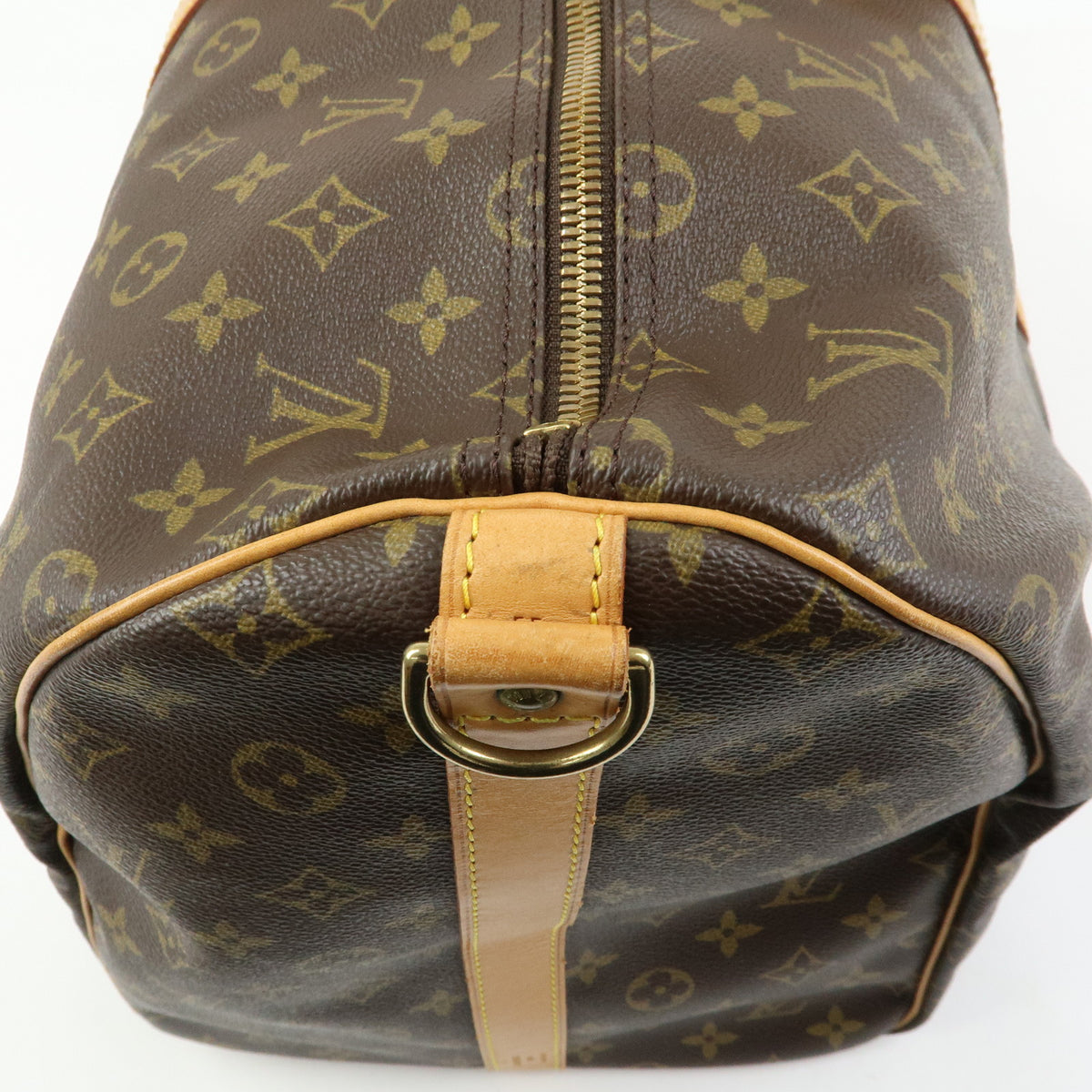 Louis Vuitton Monogram Keep All Bandouliere 55 Boston Bag Brown M41414