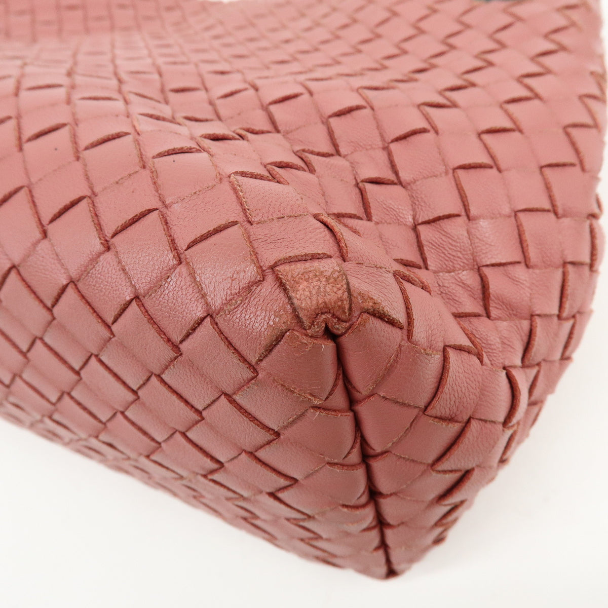 BOTTEGA VENETA Intrecciato Leather Hand Bag Shoulder Bag Pink