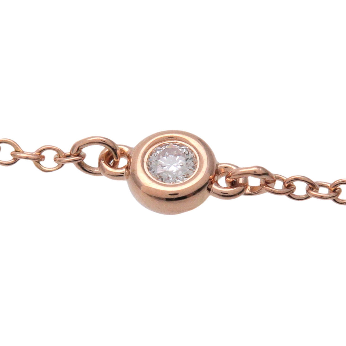 Tiffany & Co By The Yard 1P Diamond Bracelet K18 750PG Rose Gold