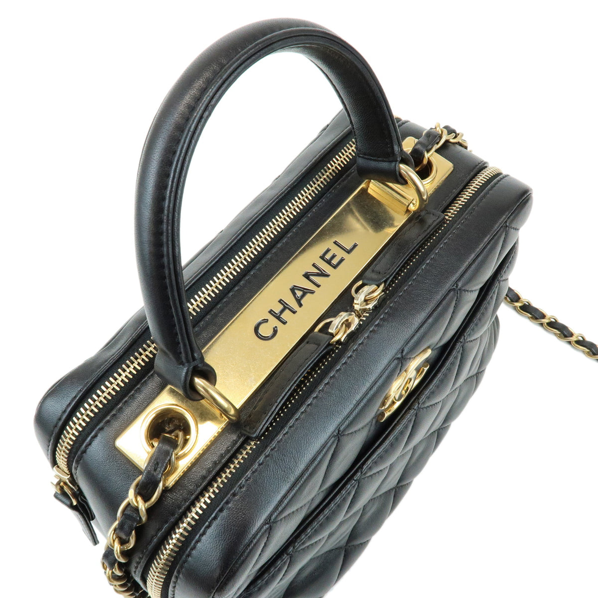 CHANEL COCO Mark Matelasse Trendy CC Small Top Handle 2Way Bag A92238