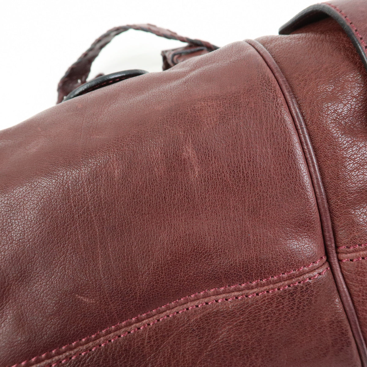 Chloe Silverado Leather Boston Bag Shoulder Hand Bag Brown