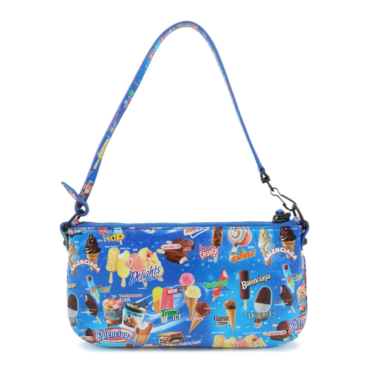 BALENCIAGA Le City Leather Pouch 2way Shoulder Bag Blue 863960