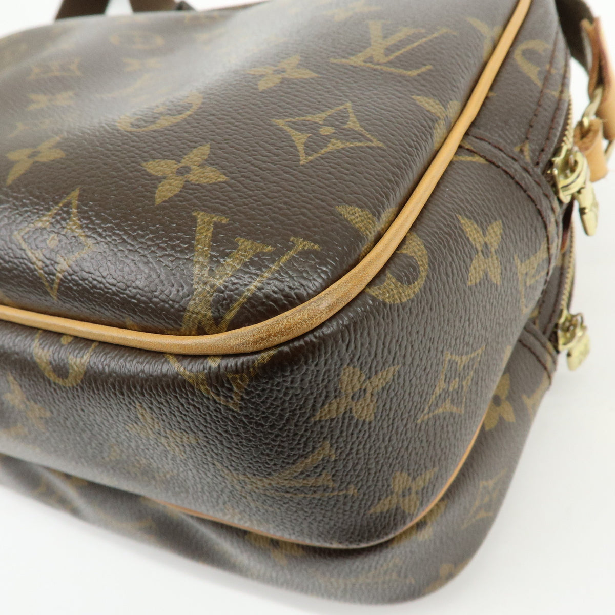 Louis Vuitton Monogram Reporter PM Shoulder Crossbody Bag Brown M45254