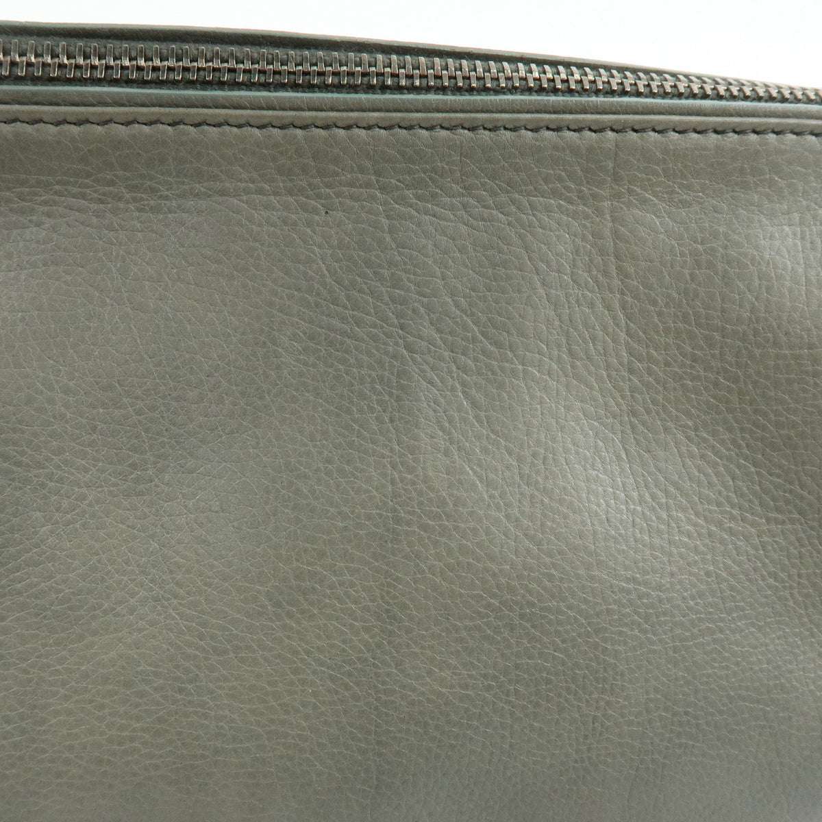 PRADA Buffalo Snap Leather Hand Bag Shoulder Bag Gray BR2666