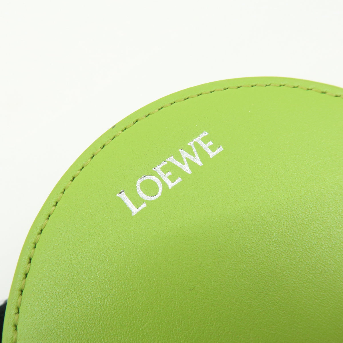 LOEWE Calf Leather Pebble Cookie Key Holder Pouch Coin Case Green