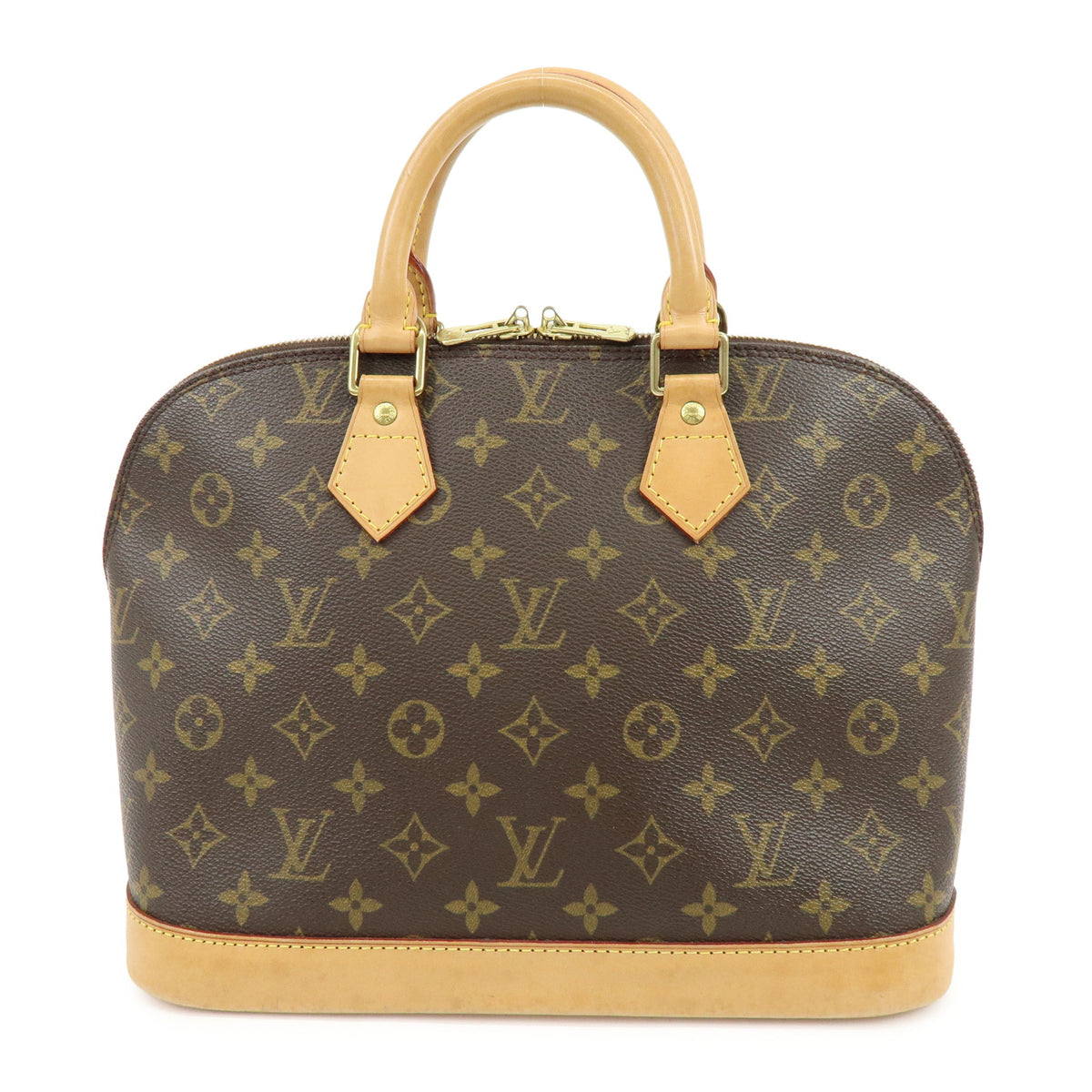 Louis Vuitton Monogram Alma PM Canvas Leather Hand Bag Brown M51130