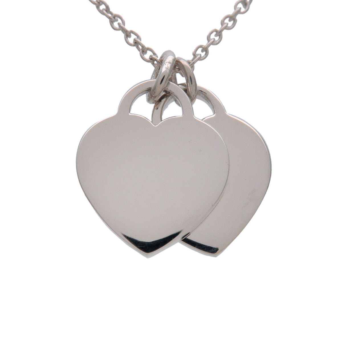 Tiffany & Co Return to Tiffany Mini Double Heart Tag Necklace SV925