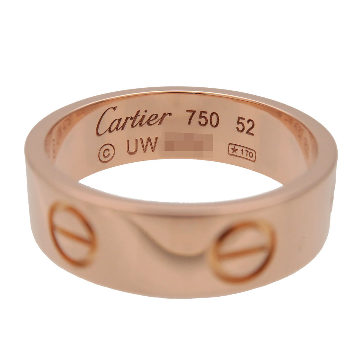 Cartier Love Ring K18 750PG Rose Gold #52 US6.25 EU52 HK13.5