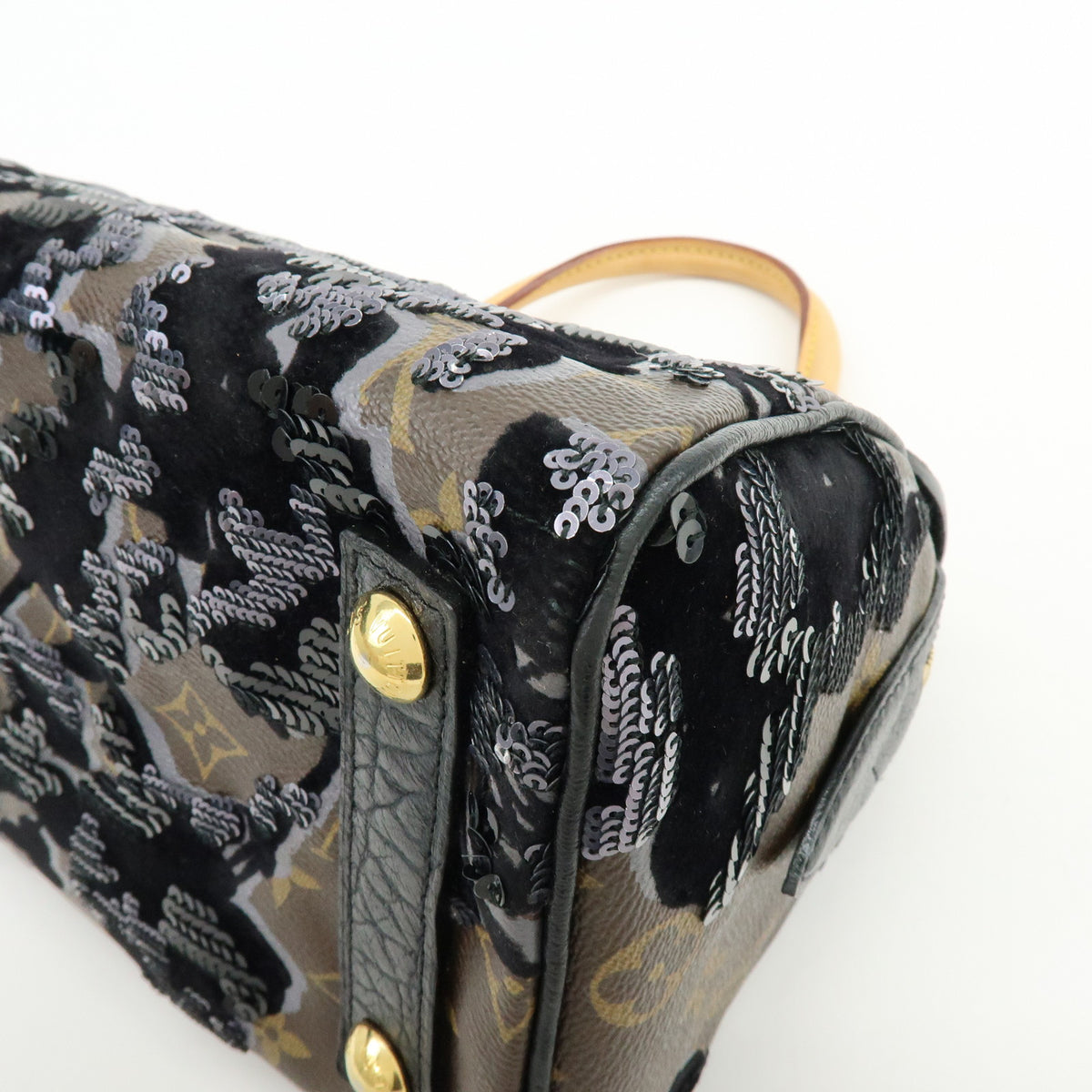 Louis Vuitton Monogram Fleur de Jais Carrousel Hand Bag M40434