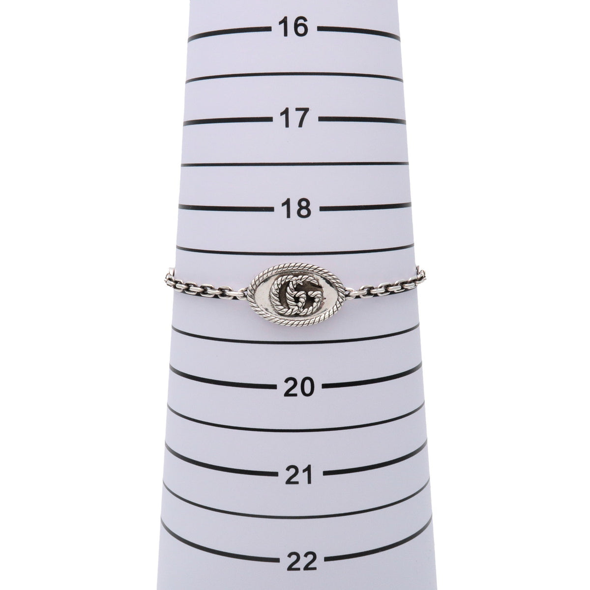 GUCCI Interlocking G Chain Bracelet #19 SV925 Silver 627749-J8400-0701