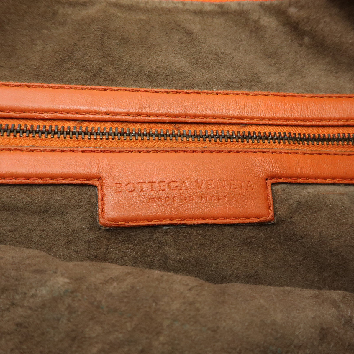BOTTEGA VENETA Hobo Intrecciato Nappa Leather Shoulder Bag Orange V00AK