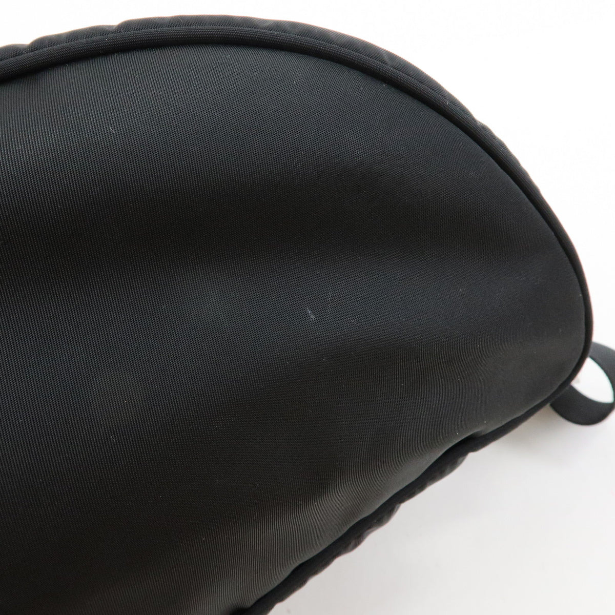 PRADA Triangle Logo Nylon Saffiano Leather Backpack Rucksack Black