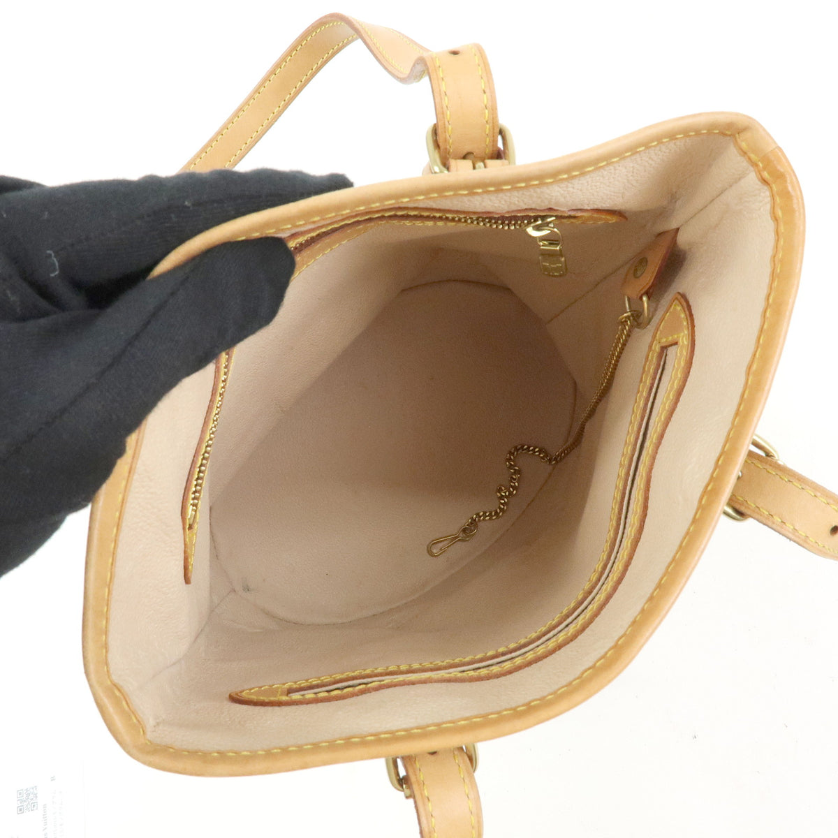 Louis Vuitton Monogram Canvas Leather Bucket PM Hand Bag Brown M42238