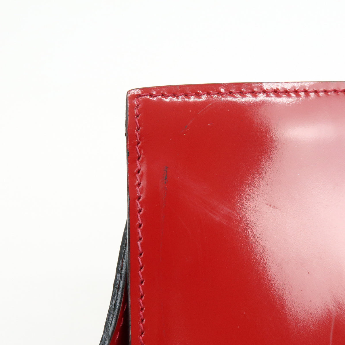 Ferragamo Patent Leather Shoulder Bag Crossbody Bag Red
