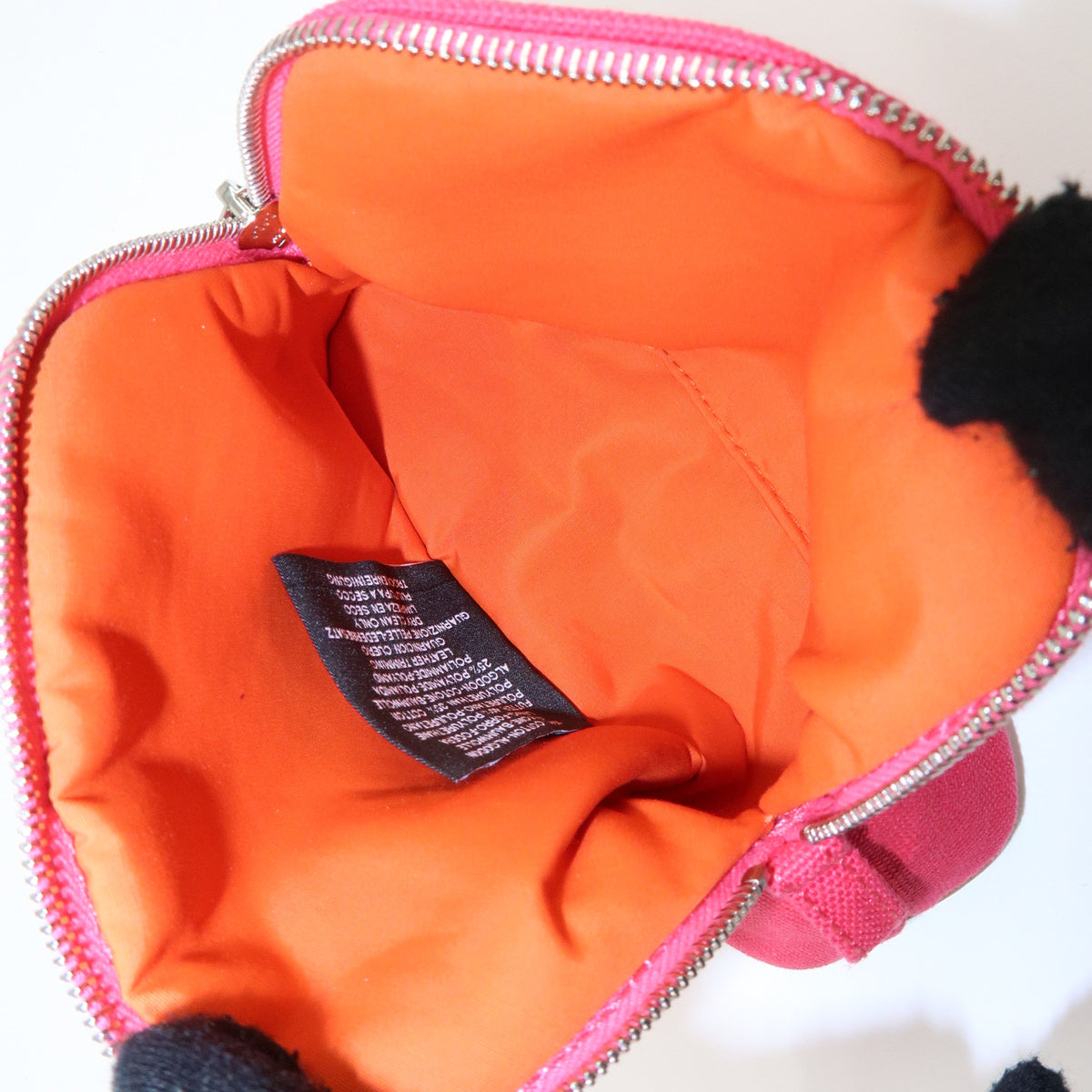 HERMES Cotton Canvas Leather Mini Bolide Pouch Pink Beige