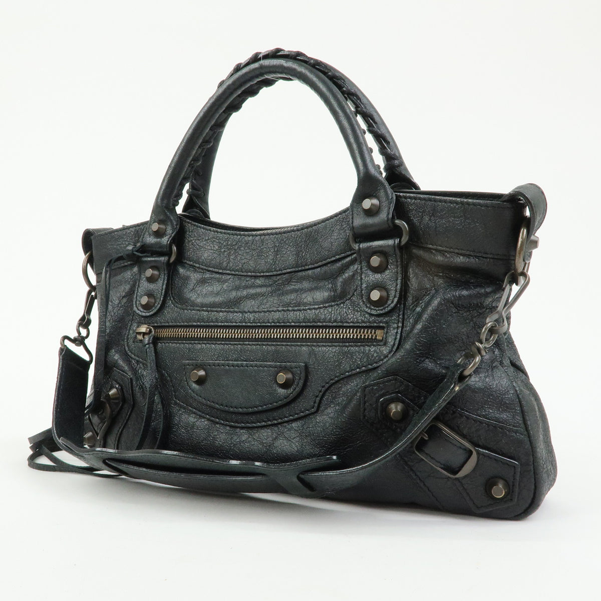 BALENCIAGA The First Leather 2Way Bag Shoulder Bag Hand Bag 103208