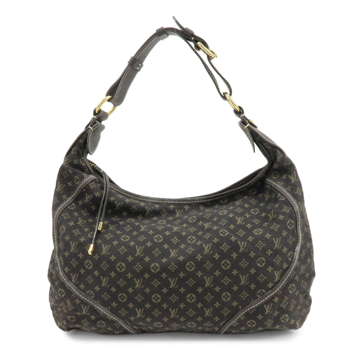 Louis Vuitton Monogram Mini Lin Manon MM Shoulder Bag Ebene M95619