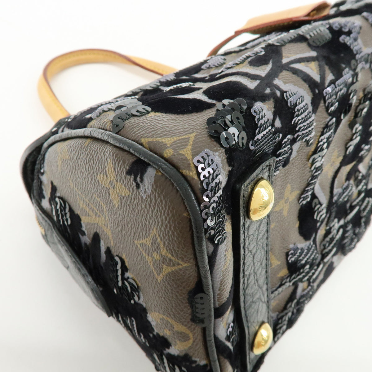 Louis Vuitton Monogram Fleur de Jais Carrousel Hand Bag M40434