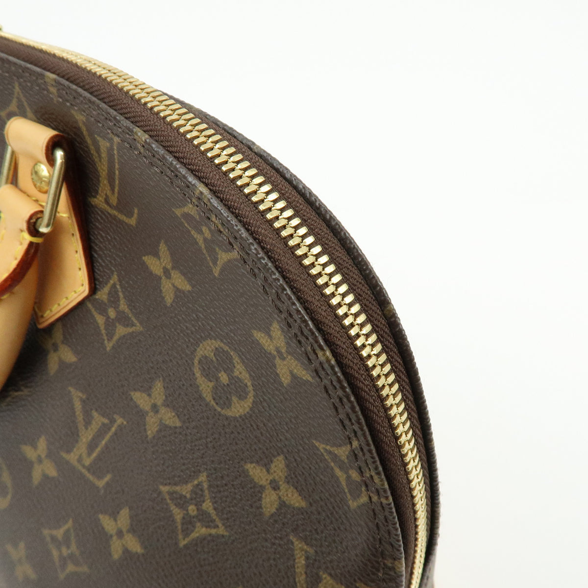 Louis Vuitton Monogram Alma Canvas Leather Hand Bag Brown M51130