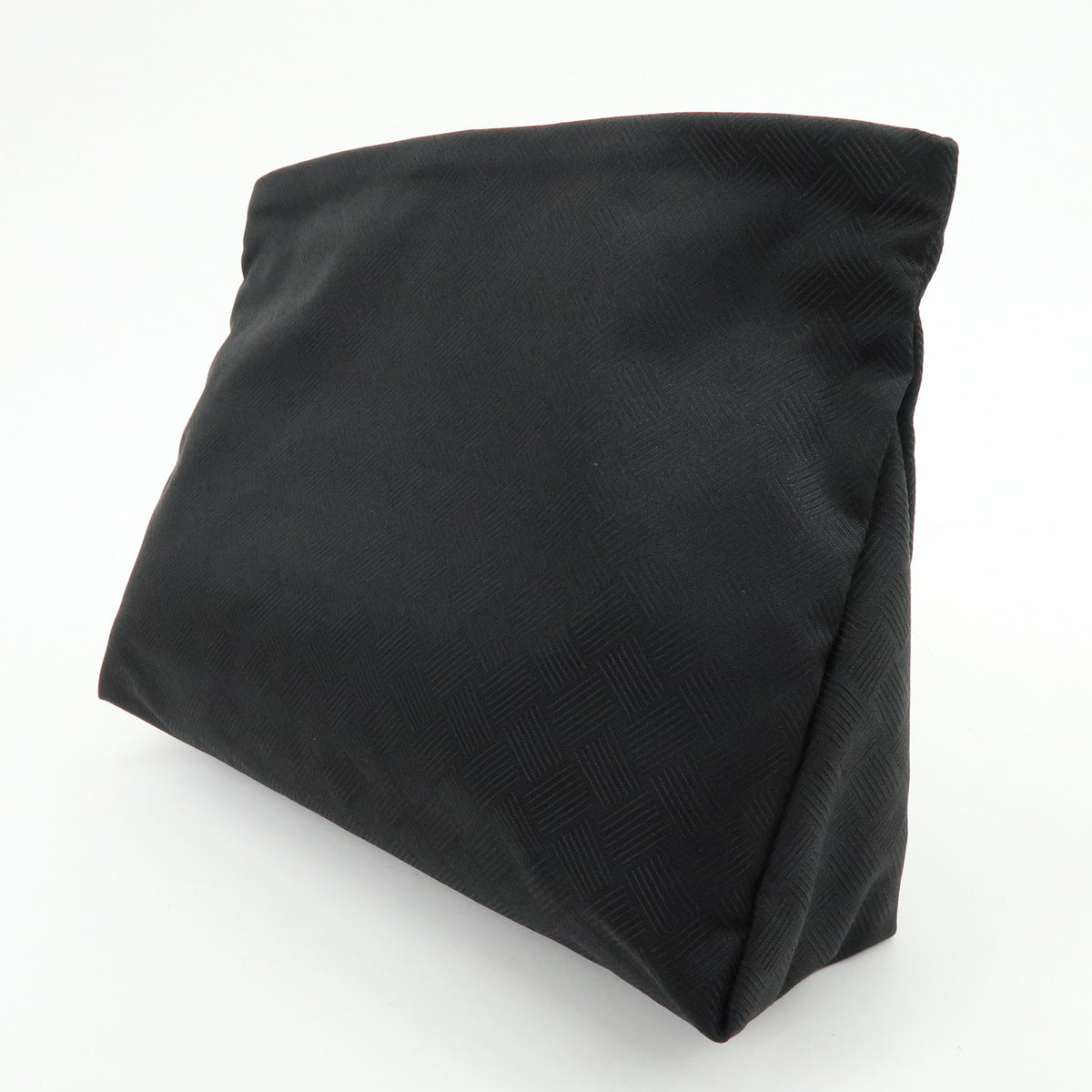 BOTTEGA VENETA Intorecciato Nylon Clutch Bag Flat Pouch Black