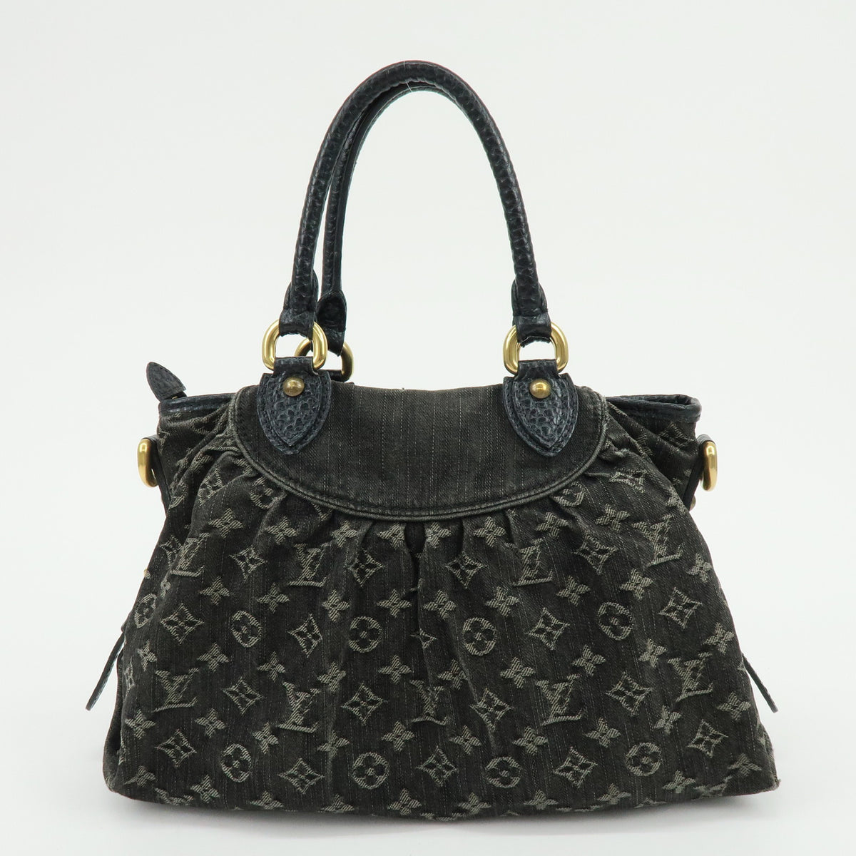 Louis Vuitton Monogram Denim Neo Cabby GM Hand Bag Noir M95352