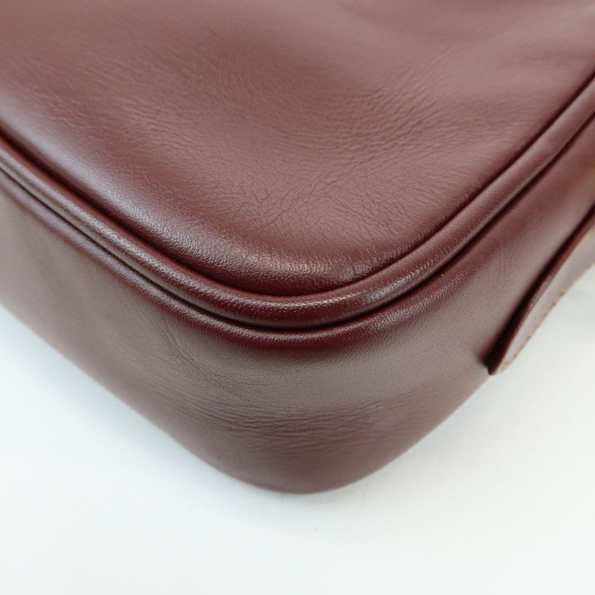 Cartier Must de Cartier Leather Shoulder Bag Bordeaux Wine Red